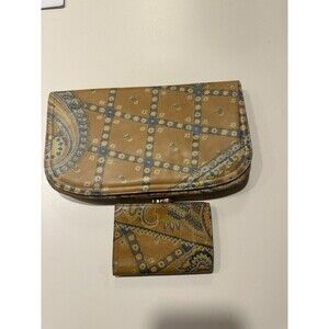 Vintage Morris Moskowitz Leather Clutch And Wallet Set Old Money 1960s‎ 1970s